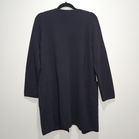 J. Crew Juliette Collarless Sweater Blazer Open Cardigan Women's Medium Black - Picture 13 of 15